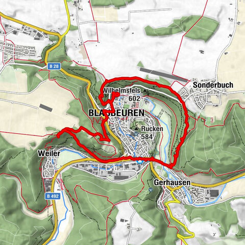 Blaubeuren, Rusenschloß, Blaufels, Küssende Sau