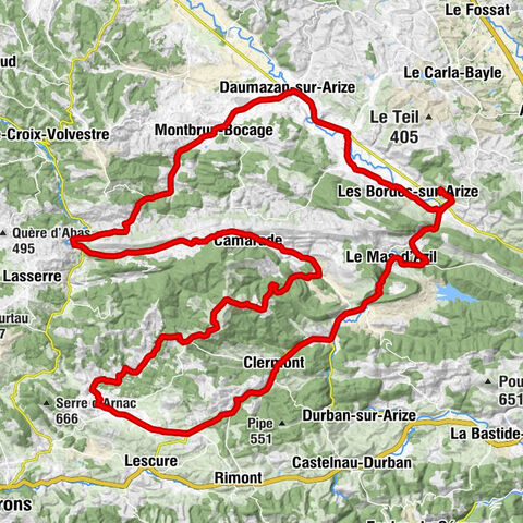 Cycle touring route - Le Mas-d'Azil