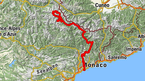 Mercantour to Nice Electric Mountain Bike Route "e-bike MNCA"