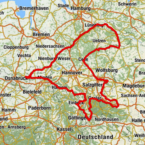 Deutsche Fachwerkstraße - Von der Elbe zum Harz