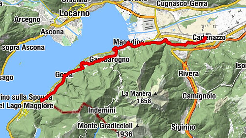 The educational path between mountains and lake