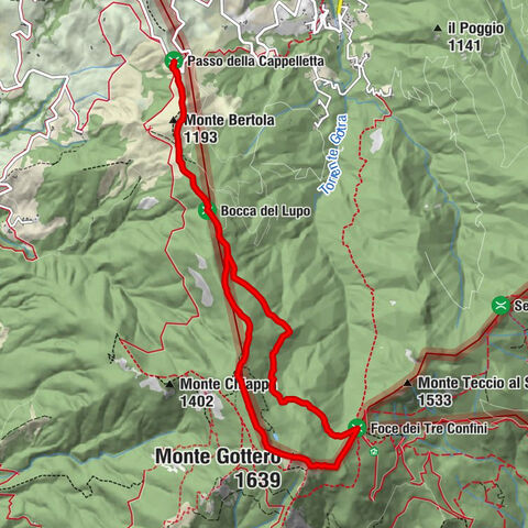 SP_03 Passo della Cappelletta – Monte Góttero – Foce dei Tre Confini – Passo della Cappelletta