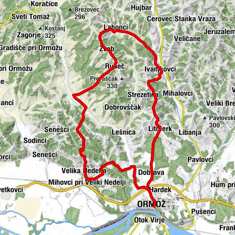 Cycling route Ormoške Gorice