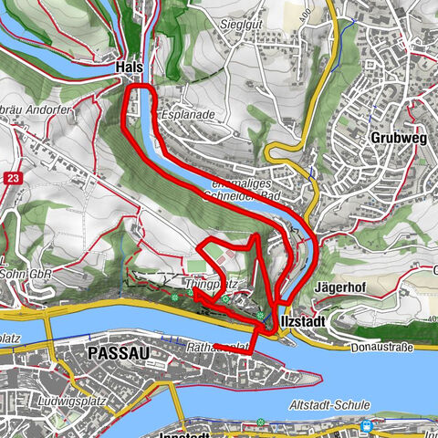 Passau: City hiking route from nature to culture
