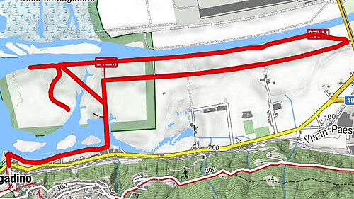 Bolle and Parco del Piano di Magadino - route 1