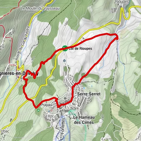 Agnières en Dévoluy depuis La joue du Loup