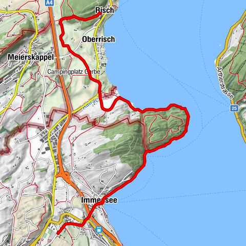 Von Risch nach Immensee durch die Hohle Gasse