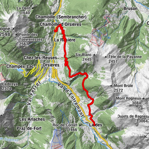 Chemin des villages et hameaux d'Entremont