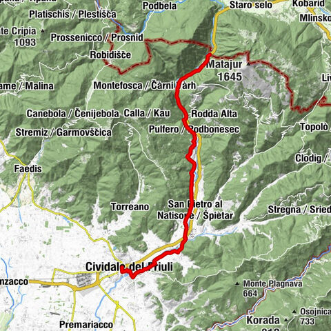 Natisone Valleys Route (Cividale - Stupizza) (P006)