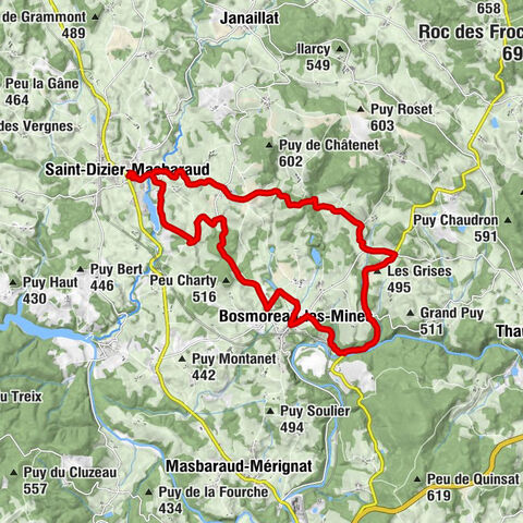 Bike loop 50 - Saint-Dizier-Leyrenne and the Thaurion valley