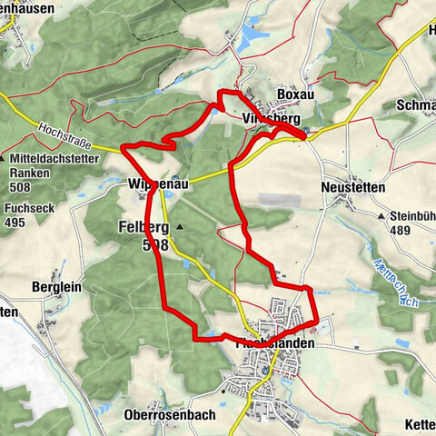 Flachslanden - Müllersberg - Boxau - Gasthof Zum Kreuz