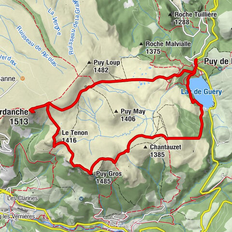 Col de Guéry - Puy Gros - Le Tenon - La Banne d'Ordanche