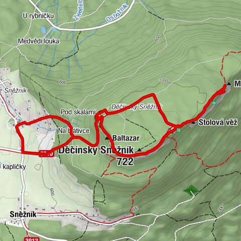 Švýcarský dům - Mlečný zoubek - Stolová věž - Děčínský Sněžník