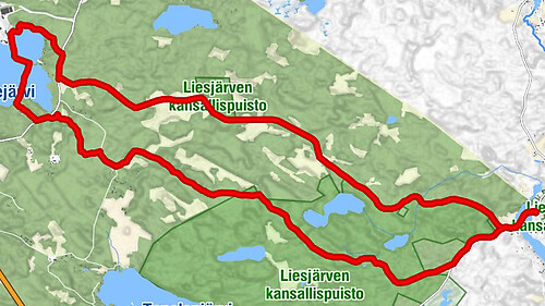 Hämeen Ilvesreitti Liesjärvi 19.6 km