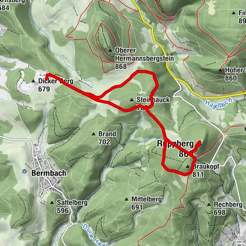 Circular hiking route - "Great Eight" Steinbach-Hallenberg - Thuringian Forest