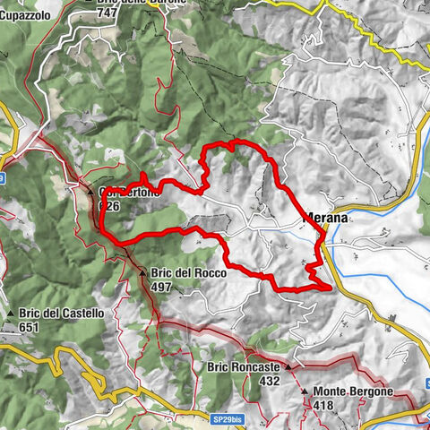 Sentiero anello di Merana - Sentiero 575 in mountain bike