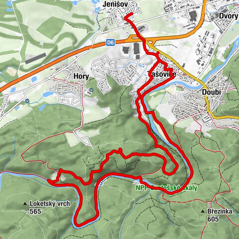 Jenišov, Hory, Loket