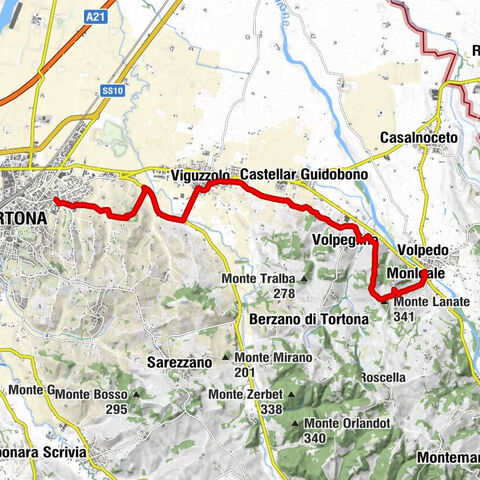 Sentiero 101 : Sentiero Tortona - Volpedo in mountain bike