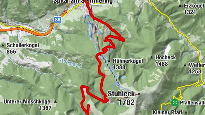 Windpark Pretul: Von Spital zur Friedrichhütte und Schwarzriegelalm
