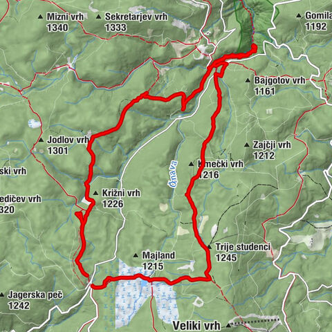 Osankarica, slap Šumik, Črno jezero, Osankarica, Slovenia