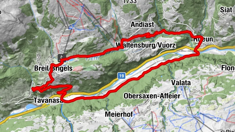 Bike route on the tracks of the former mountain run