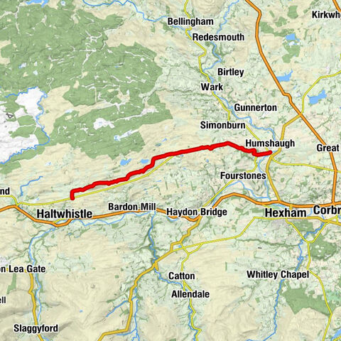 Chollerford - King's Hill - Clew Hill - Haltwhistle