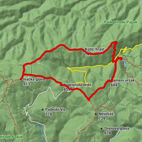 Planinarski dom Jankovac - Ivačka glava - Koprivnato brdo - Skakavac