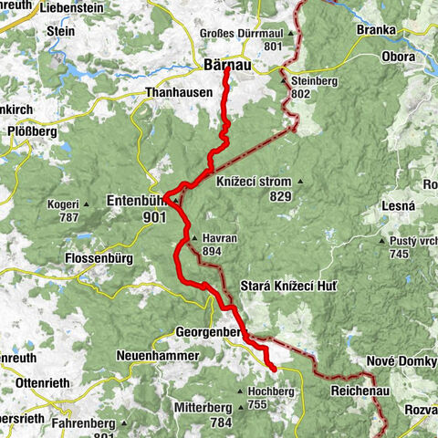 Bärnau - Schellenberg - Troidelberg - Leßlohe