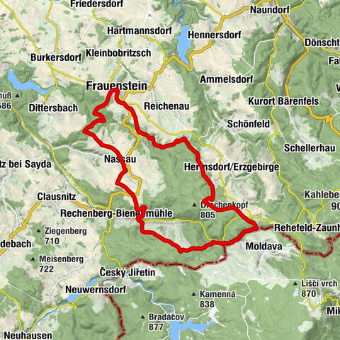 Day tour Kammweg 04 Around Frauenstein 35km 2-day hike