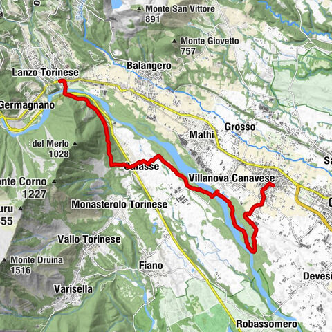 Stouring - through the protected area of the Stura di Lanzo