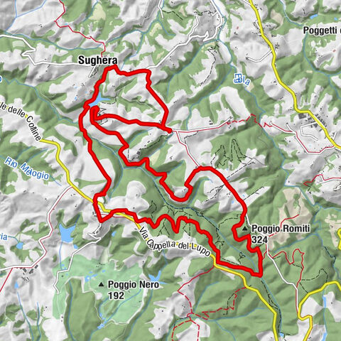 Castellare di Tonda - Sughera - Chiesa di San Floriano - Poggio Romiti