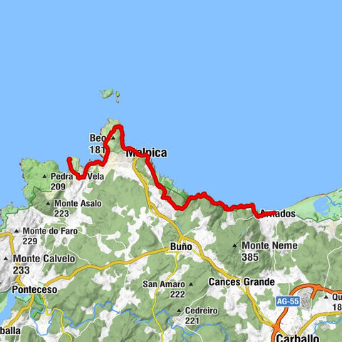 Arnados - Ermida de Santo Hadrián - Monte de Beo - As Garzas