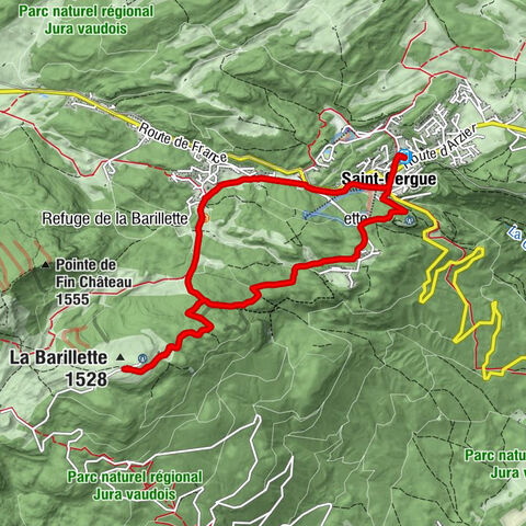 St-Cergue - La Barillette - Chalet de la Combe Gelée - Refuge de la Barillette