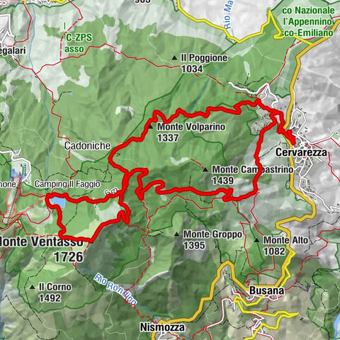 Cervarezza - Monte Volparino - Monte Ventasso - Bivacco di Santa Maria Maddalena