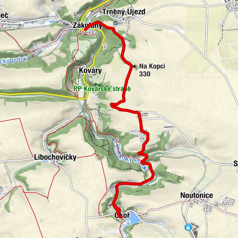 Zákolany - Trněný Újezd - Na Kopci - Hole