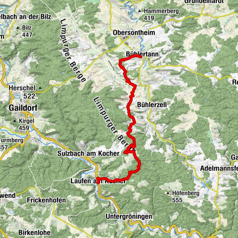 Vom Kochertal ins Bühlertal