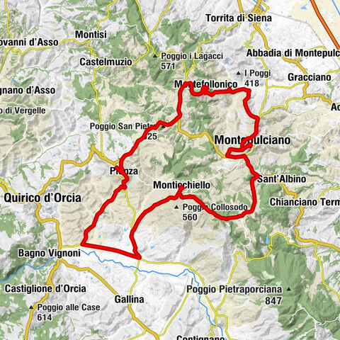 Von Pienza nach Montepulciano über Monticiello nach Pienza Pienza, Toscana