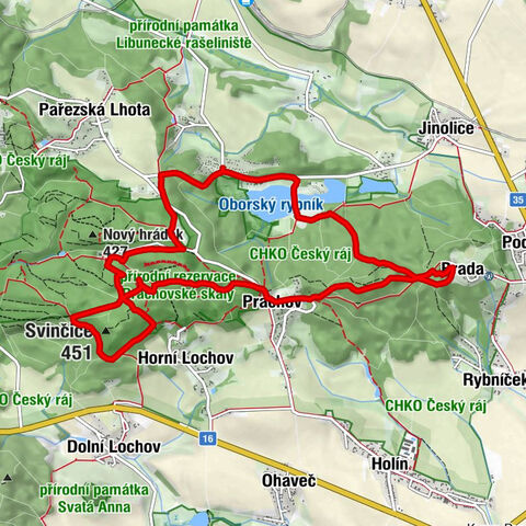 Brada - Přivýšina - Svinčice - Pařezská Lhota