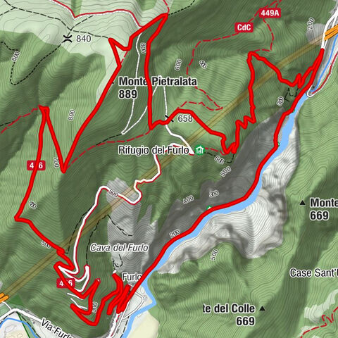 Cascata del Furlo (Cascata delle Rondini) - Furlo - Grotta del Grano - Monte Pietralata