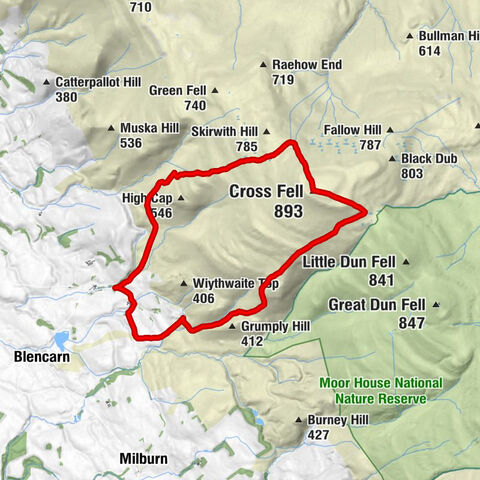 Culgaith - Tottle Hill - Cross Fell - Cross Fell Well
