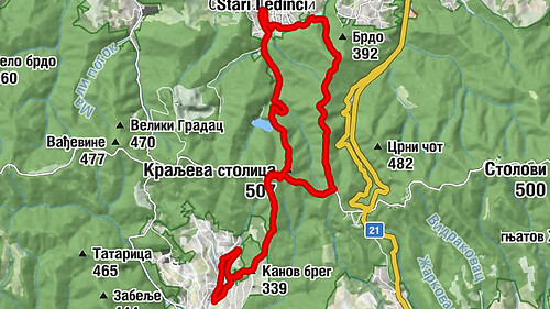 Врдник - Зелени камен - Краљева столица - Лединачки Црни чот