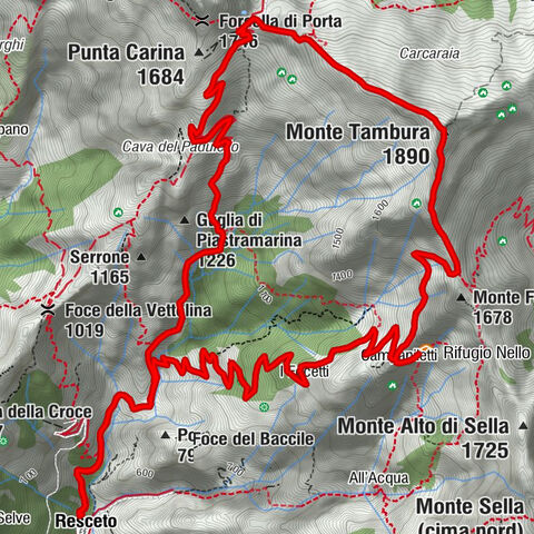Resceto - Monte Crispo - Monte Tambura - Picco dei Campaniletti