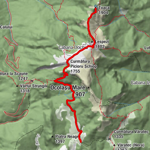 Canton Silvic - Curmătura Picioru Șchiop - Lespezi - Toaca