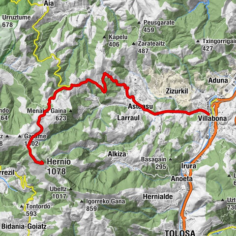 Villabona - Zelatun - Hernio - Andatzarrate