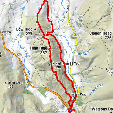 Legburthwaite - Rigghause End - Wren Crag - High Rigg