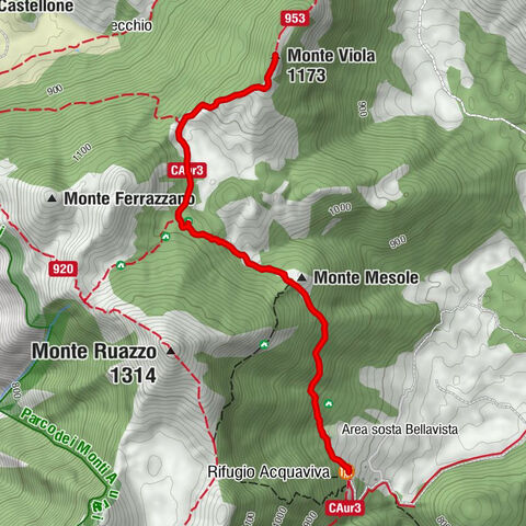 Rifugio Acquaviva - area sosta Bellavista - Monte Viola