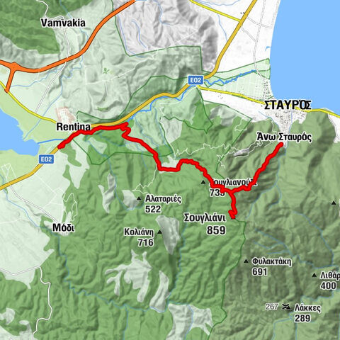 Αγνάντι - Άνω Σταυρός - Σουγλιάνι - Αγία Μαρίνα