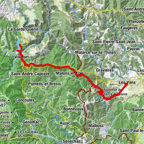 La Roucheyrolle - Le Temple - Sommet du Serre de Barre - Villefort