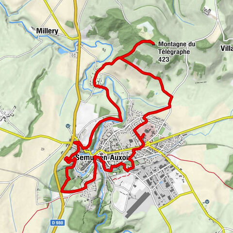 Semur-en-Auxois - Montagne du Télégraphe - Charentois - Collégiale Notre-Dame