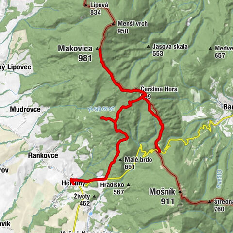 Juskova Voľa - Čeršlina Hora - Makovica - Herľany